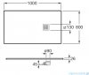 Roca Terran 100x80cm brodzik prostokątny konglomeratowy czarny AP1013E832001400
